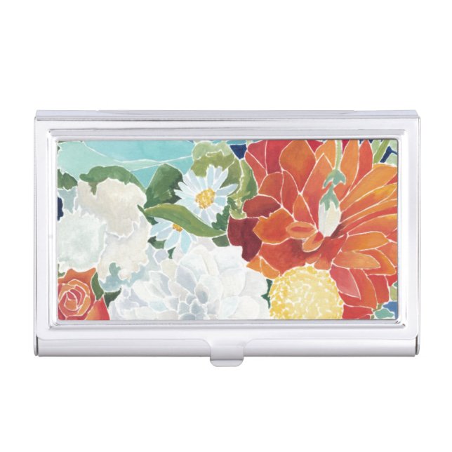 Midnight Florals III Business Card Holder (Front)