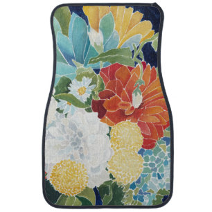 Midnight Florals III Car Floor Mat