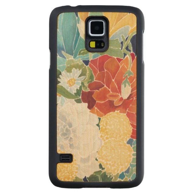 Midnight Florals III Carved Maple Galaxy S5 Slim Case (Back)