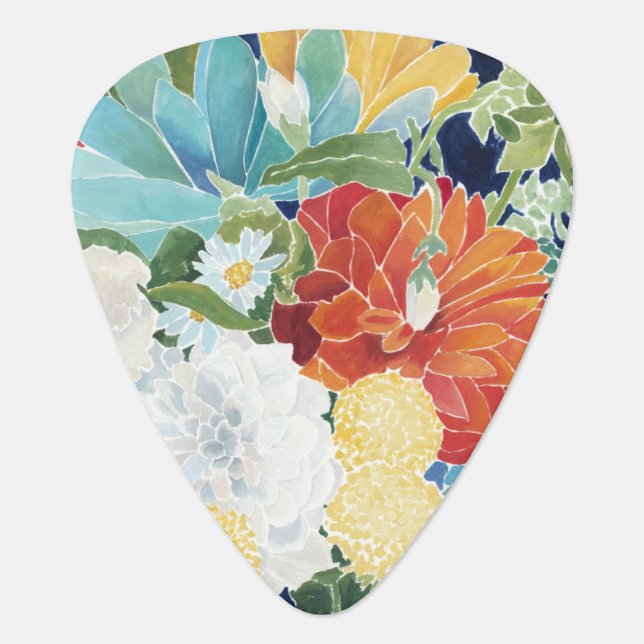 Midnight Florals III Guitar Pick (Front)