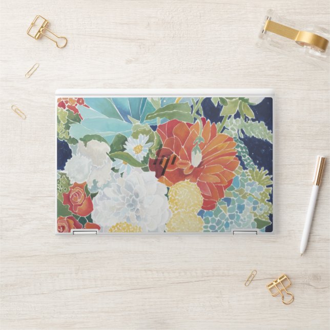 Midnight Florals III HP Laptop Skin (Desk)