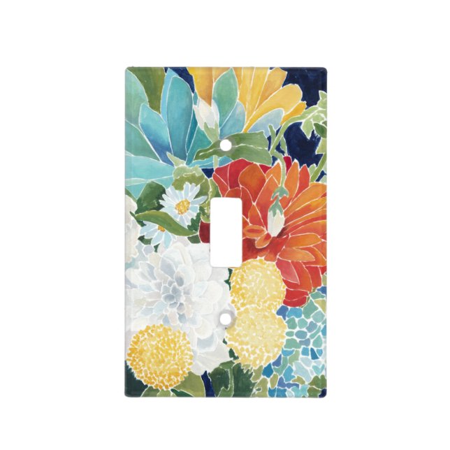 Midnight Florals III Light Switch Cover (Front)