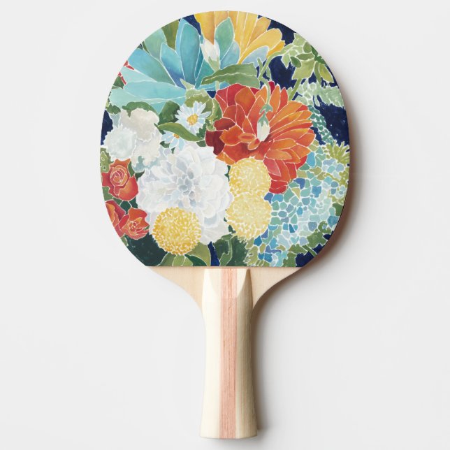Midnight Florals III Ping-Pong Paddle (Front)