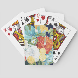 Midnight Florals III Poker Cards