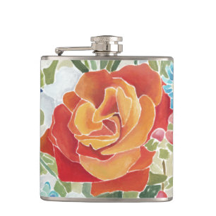 Midnight Florals IV Flask