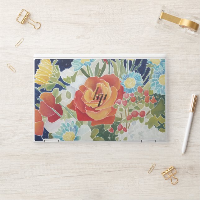 Midnight Florals IV HP Laptop Skin (Desk)