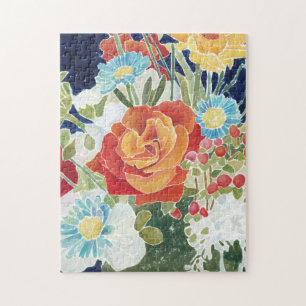Midnight Florals IV Jigsaw Puzzle