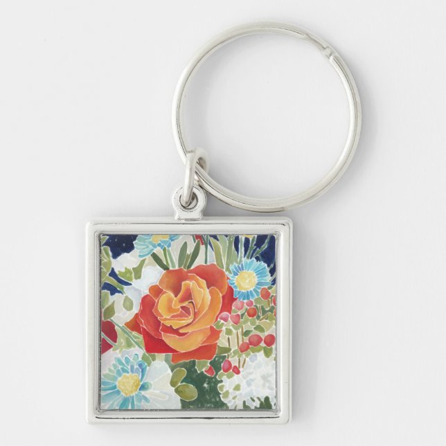 Midnight Florals IV Keychain (Front)