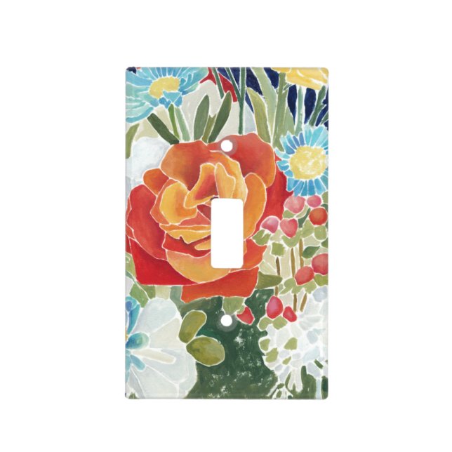 Midnight Florals IV Light Switch Cover (Front)