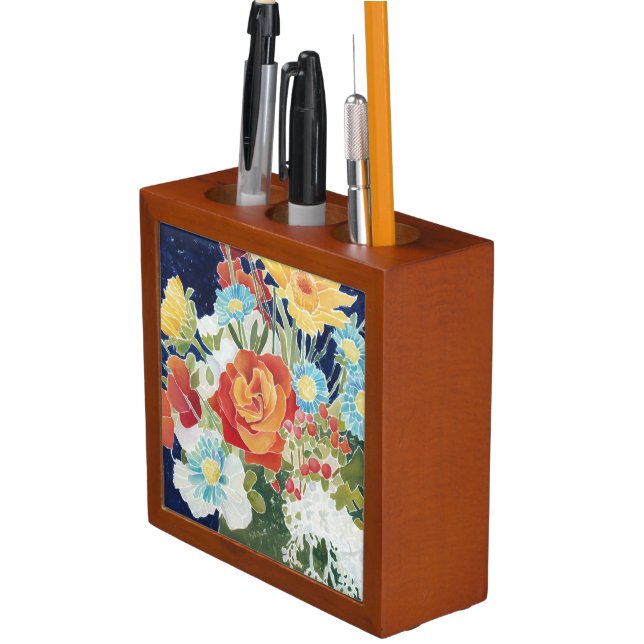 Midnight Florals IV Pencil Holder (In Situ)
