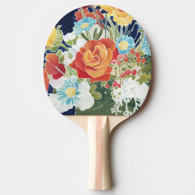 Midnight Florals IV Ping-Pong Paddle (Front)