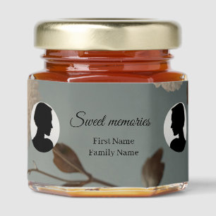 Midnight flower memorial honey jar favor favors