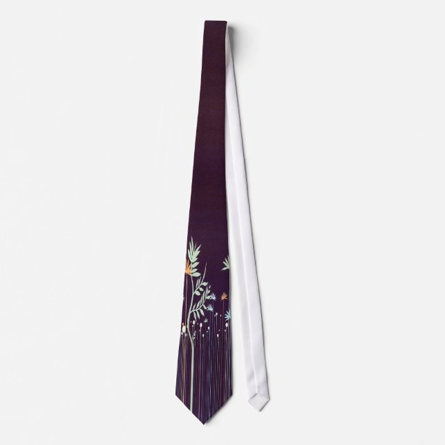 Midnight Flower Neck Tie (Front)