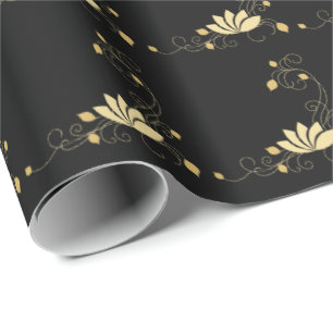 Midnight Flower Wrapping Paper