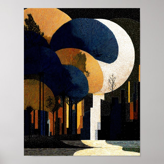 Midnight Forest  #3 - 4x5 Digital Download Poster (Front)