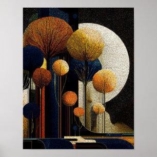 Midnight Forest #5 - 4x5 Digital Download Poster