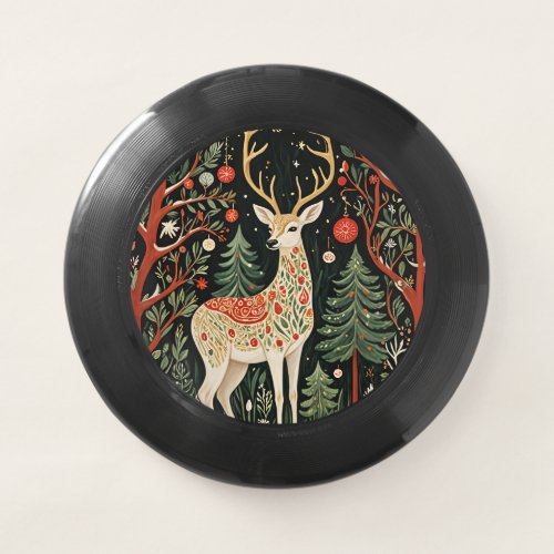 Midnight Forest Christmas Deer Wham_O Frisbee