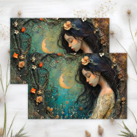 MIDNIGHT FOREST FAIRY DECOUPAGE TISSUE PAPER