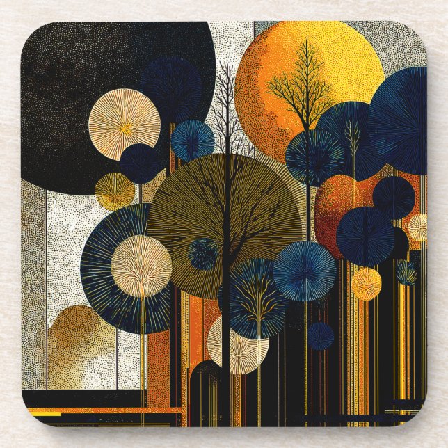 Midnight Forest on the Planet Mercury #1      Beverage Coaster (Front)