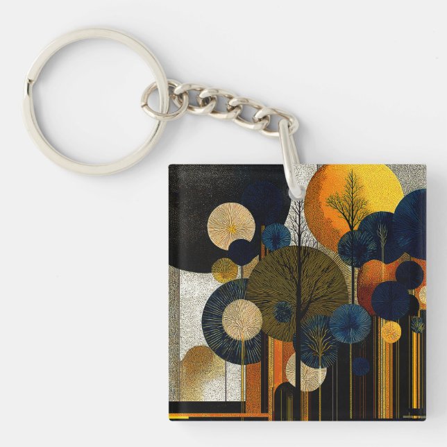 Midnight Forest on the Planet Mercury #1      Keychain (Front)