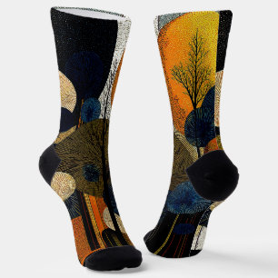Midnight Forest on the Planet Mercury #1 Towel Socks