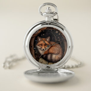 Midnight Fox Pocket Watch