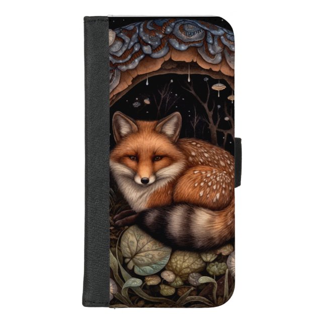 Midnight Fox Wallet Case (Front)