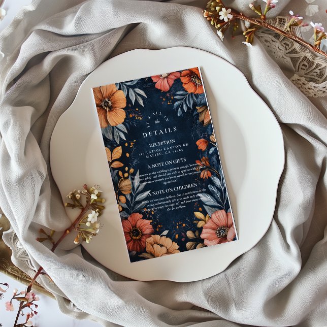 Midnight Garden Baroque Wedding Enclosure Card (Creator Uploaded)