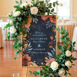 Midnight Garden Baroque Wedding Foam Board