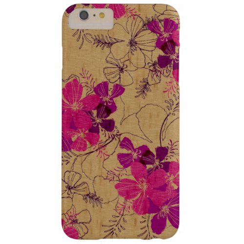 Midnight Garden Hawaiian Faux Wood Barely There iPhone 6 Plus Case