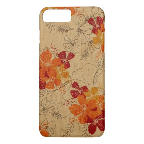 Midnight Garden Hawaiian Faux Wood iPhone 8 Plus7 Plus Case