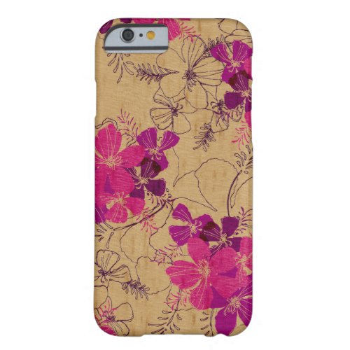 Midnight Garden Hawaiian Faux Wood Barely There iPhone 6 Case