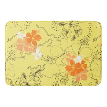 Midnight Garden Hawaiian Hibiscus Coordinate Bathroom Mat Midnight Garden Hawaiian Hibiscus Coordinate Bathroom Mat