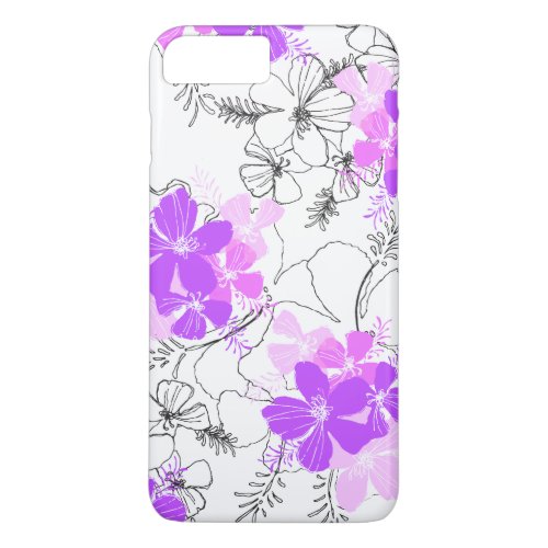 Midnight Garden Hawaiian Hibiscus Floral iPhone 8 Plus7 Plus Case