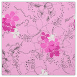 Midnight Garden Hawaiian Hibiscus Floral Fabric