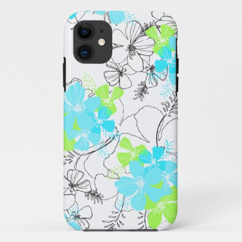 Midnight Garden Hawaiian Hibiscus iPhone 5 Cases