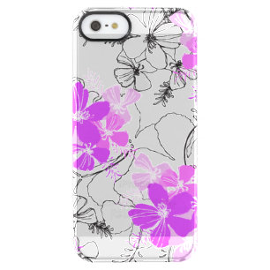 Midnight Garden Hawaiian Hibiscus Clear iPhone SE/5/5s Case