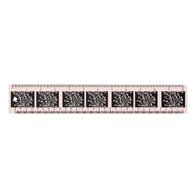 Midnight Garden Line Soft Pink Ruler (Front)