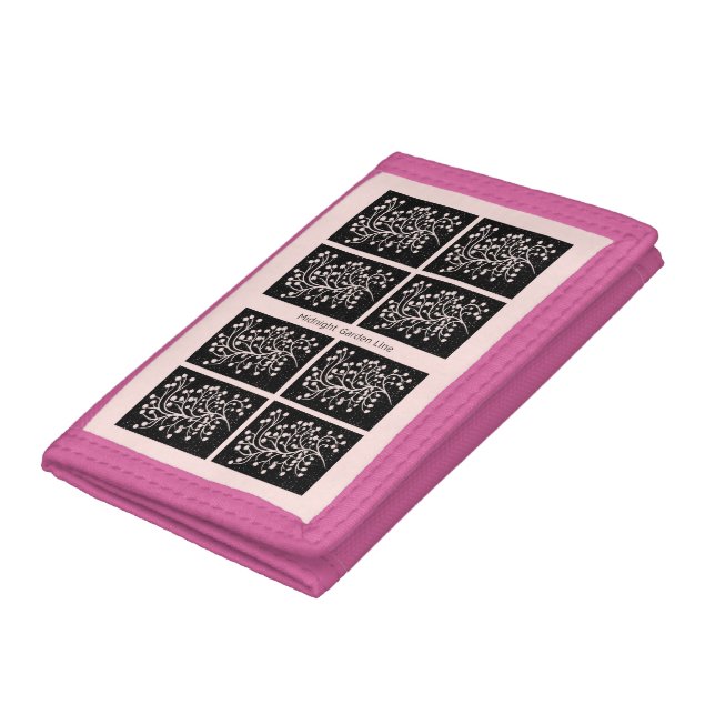 Midnight Garden Line Soft Pink Trifold Wallet (Bottom)