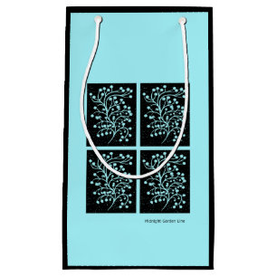 Midnight Garden Line Turquoise Mist Small Gift Bag