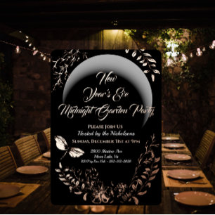 Midnight Garden Party Invitation Foil Invitation