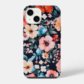 Midnight Garden Symphony Print | Bold Floral Art iPhone 14 Case