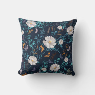 Midnight Garden Throw Pillow