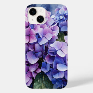 Midnight Garden Violet Hydrangea Watercolor Case-Mate iPhone 14 Case
