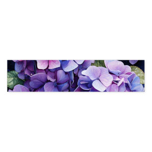Midnight Garden Violet Hydrangea Watercolor Napkin Bands