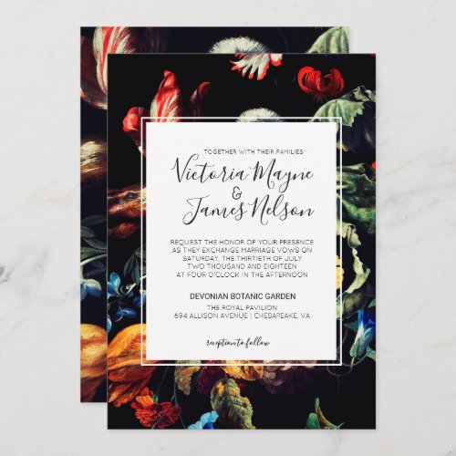 Midnight Garden Wedding Invitation