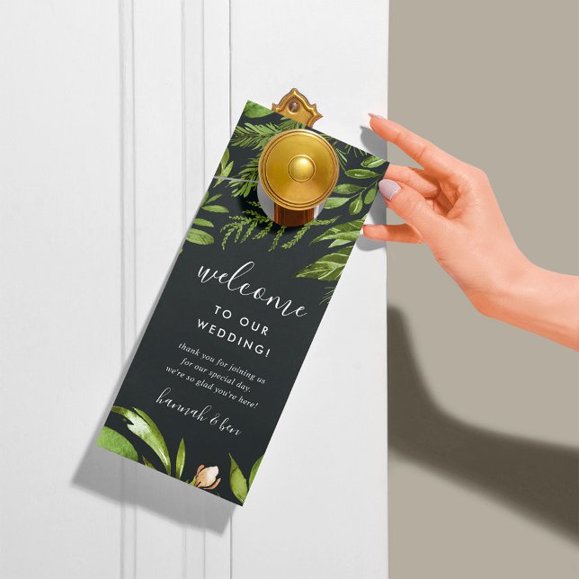 Midnight Garden Wedding Welcome/Do Not Disturb Door Hanger (Creator Uploaded)