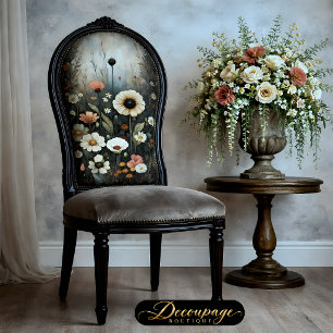 Midnight Garden Wildflowers Decoupage Tissue Paper