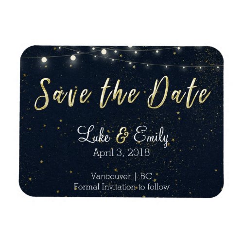 Midnight Glamour Save the Date Magnet