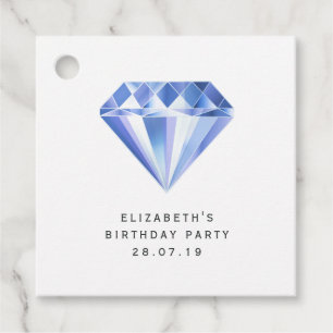 Midnight Glimmer Diamond Favor Tags